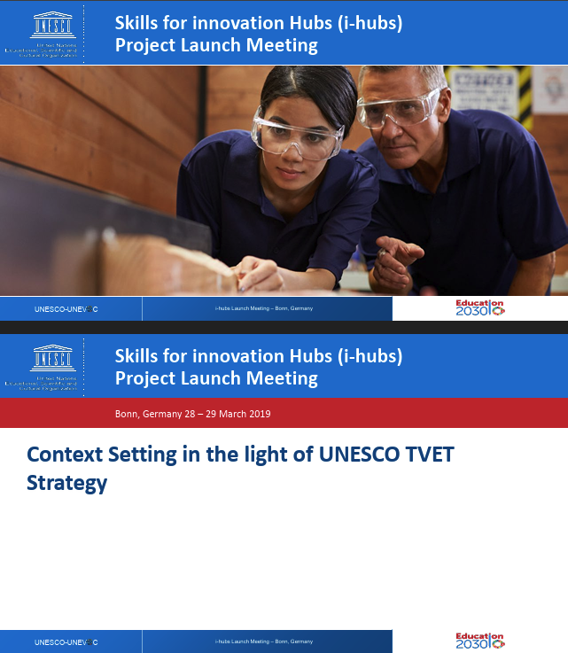 Skills for innovation Hubs (i-hubs) Project Launch Meeting
